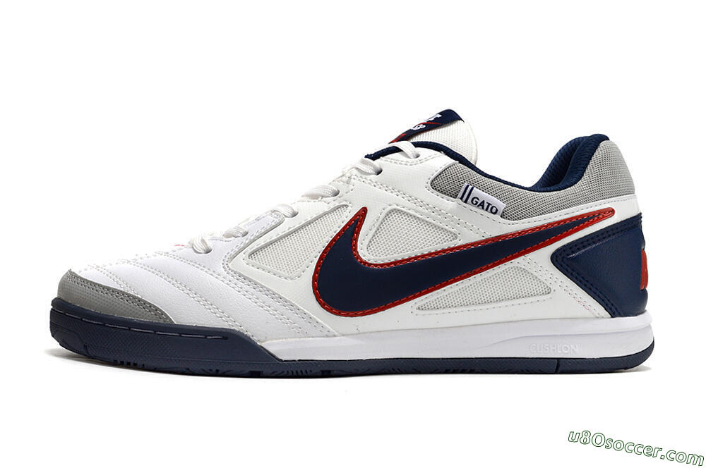 Supre x Nike SB Gato IC Indoor & Futsal Soccer Shoes - White/Black/Red/Blue 2