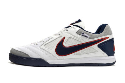 Supre x Nike SB Gato IC Indoor & Futsal Soccer Shoes - White/Black/Red/Blue