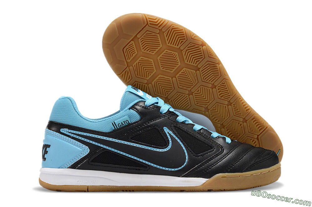 Supre x Nike SB Gato IC Indoor & Futsal Soccer Shoes - Black/Blue/White 1