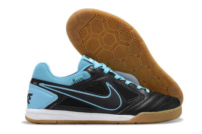 Supre x Nike SB Gato IC Indoor & Futsal Soccer Shoes - Black/Blue/White