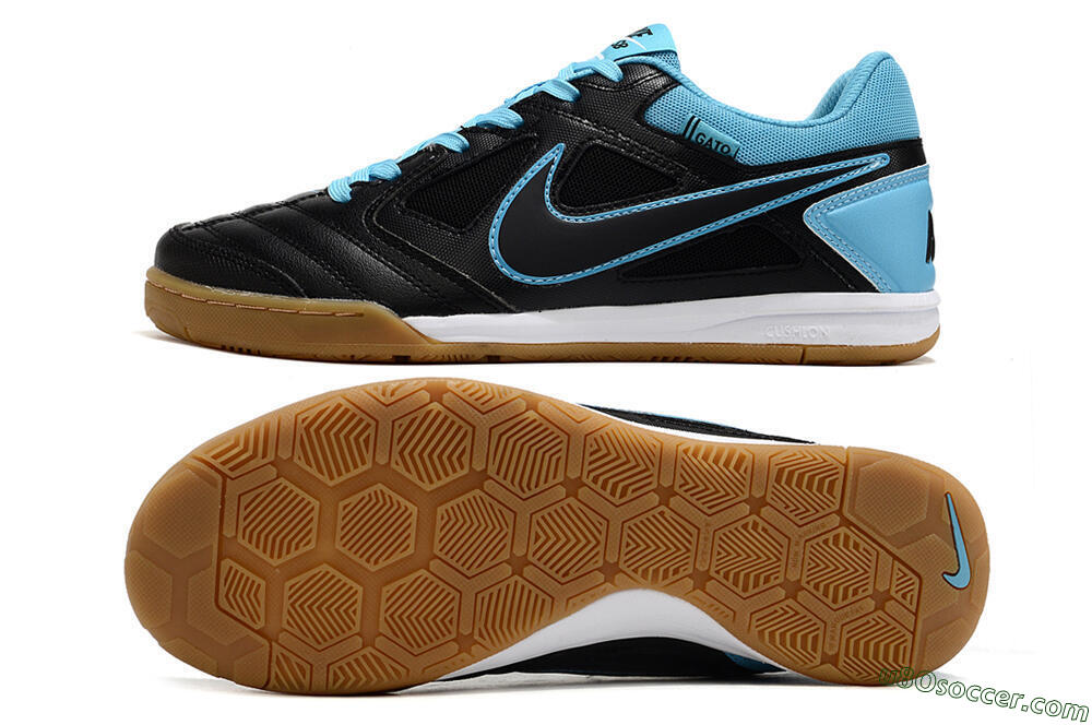 Supre x Nike SB Gato IC Indoor & Futsal Soccer Shoes - Black/Blue/White 0