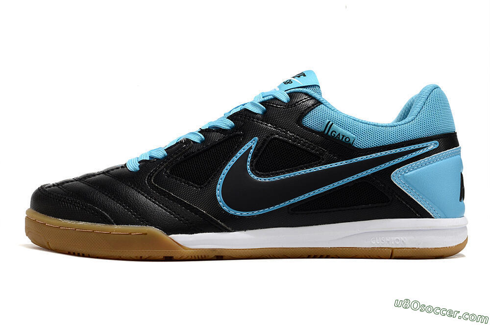 Supre x Nike SB Gato IC Indoor & Futsal Soccer Shoes - Black/Blue/White 2