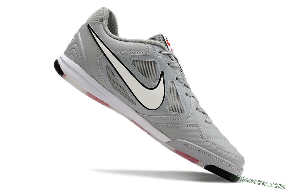 Supre x Nike SB Gato IC Indoor & Futsal Soccer Shoes - Grey/White/Red/Black 4