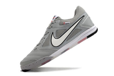Supre x Nike SB Gato IC Indoor & Futsal Soccer Shoes - Grey/White/Red/Black