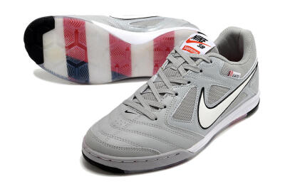 Supre x Nike SB Gato IC Indoor & Futsal Soccer Shoes - Grey/White/Red/Black