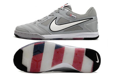 Supre x Nike SB Gato IC Indoor & Futsal Soccer Shoes - Grey/White/Red/Black