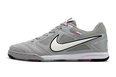 Supre x Nike SB Gato IC Indoor & Futsal Soccer Shoes - Grey/White/Red/Black