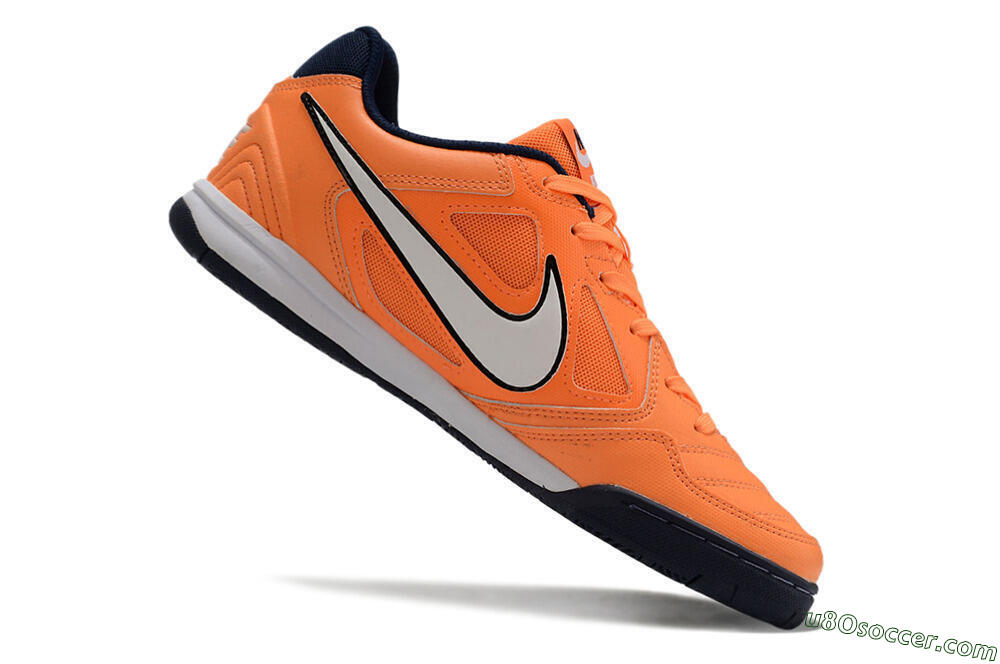 Supre x Nike SB Gato IC Indoor & Futsal Soccer Shoes - Orange/White/Blue 4