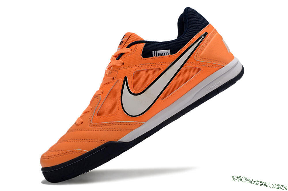 Supre x Nike SB Gato IC Indoor & Futsal Soccer Shoes - Orange/White/Blue 5