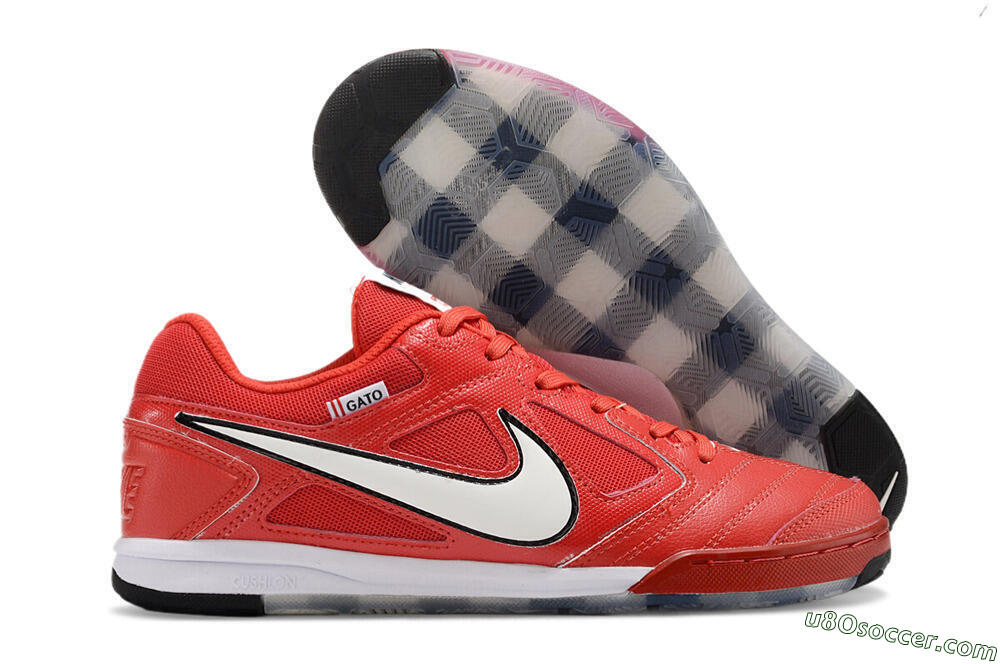 Supre x Nike SB Gato IC Indoor & Futsal Soccer Shoes - Red/White/Black 1