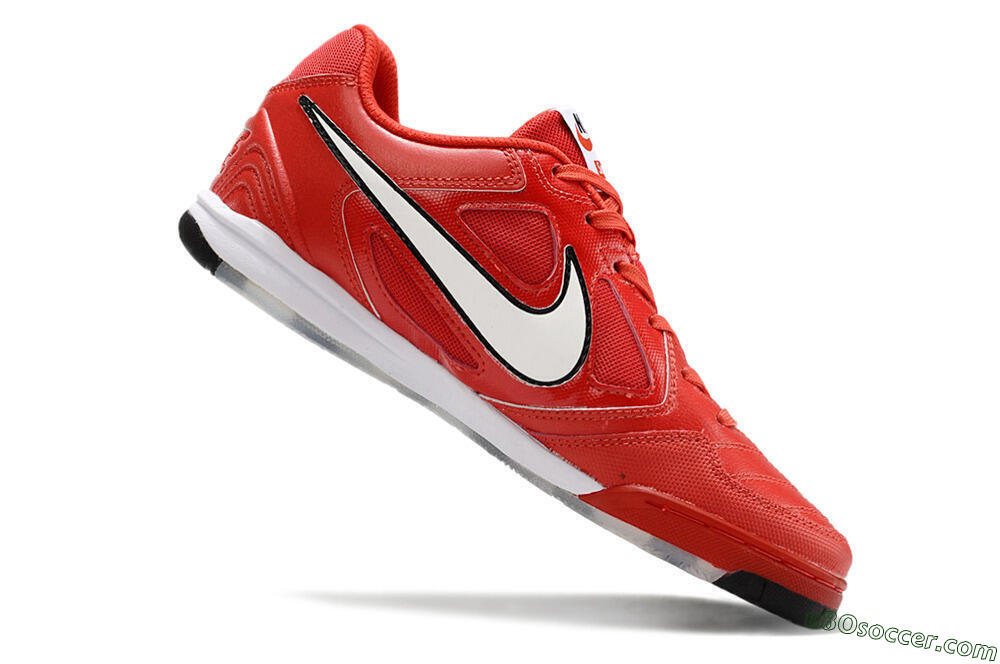 Supre x Nike SB Gato IC Indoor & Futsal Soccer Shoes - Red/White/Black 4