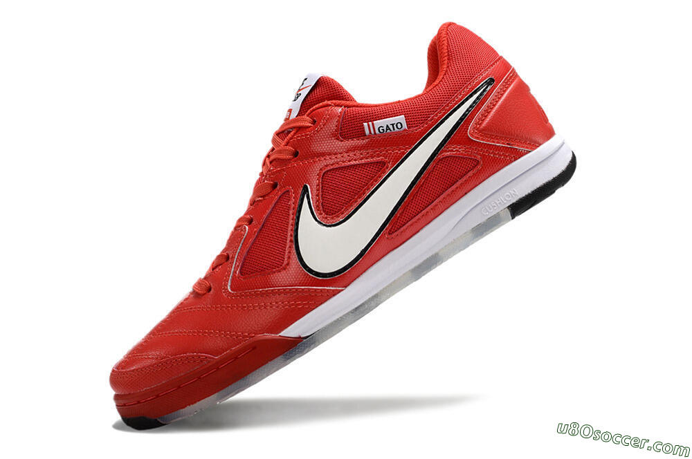 Supre x Nike SB Gato IC Indoor & Futsal Soccer Shoes - Red/White/Black 5