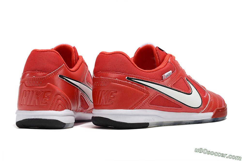 Supre x Nike SB Gato IC Indoor & Futsal Soccer Shoes - Red/White/Black 6