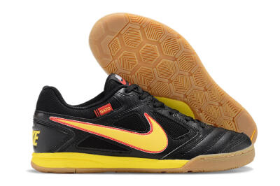 Supre x Nike SB Gato IC Indoor & Futsal Soccer Shoes - Black/Yellow/Red