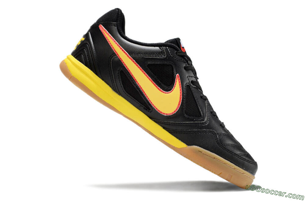 Supre x Nike SB Gato IC Indoor & Futsal Soccer Shoes - Black/Yellow/Red 4