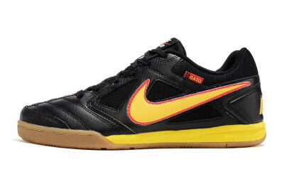 Supre x Nike SB Gato IC Indoor & Futsal Soccer Shoes - Black/Yellow/Red