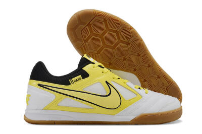 Supre x Nike SB Gato IC Indoor & Futsal Soccer Shoes - White/Yellow/Black