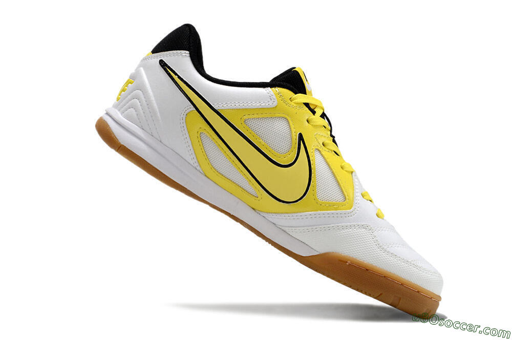 Supre x Nike SB Gato IC Indoor & Futsal Soccer Shoes - White/Yellow/Black 4