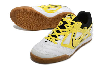 Supre x Nike SB Gato IC Indoor & Futsal Soccer Shoes - White/Yellow/Black
