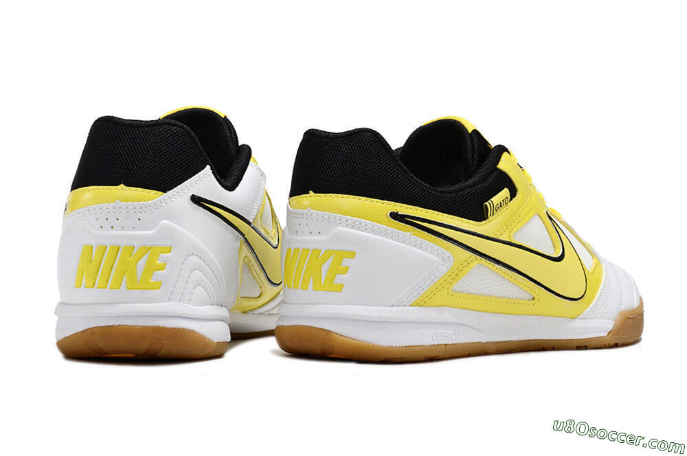 Supre x Nike SB Gato IC Indoor & Futsal Soccer Shoes - White/Yellow/Black 6