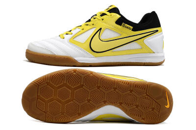 Supre x Nike SB Gato IC Indoor & Futsal Soccer Shoes - White/Yellow/Black