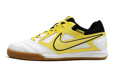 Supre x Nike SB Gato IC Indoor & Futsal Soccer Shoes - White/Yellow/Black
