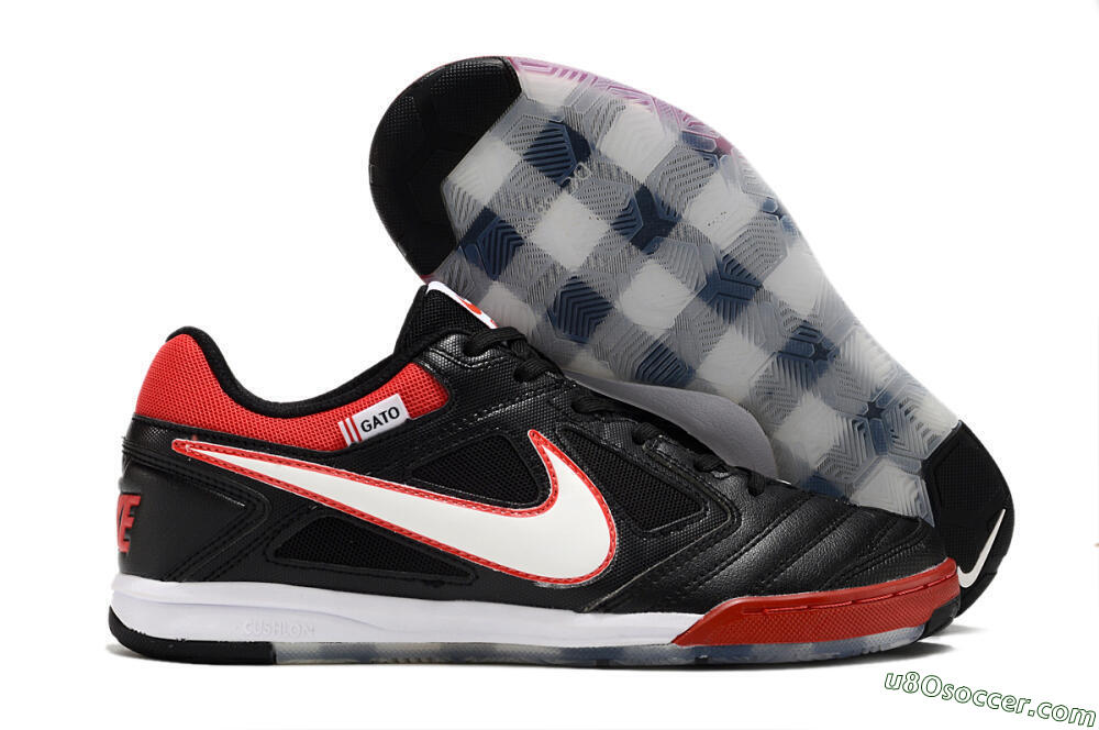 Supre x Nike SB Gato IC Indoor & Futsal Soccer Shoes - Black/White/Red 1