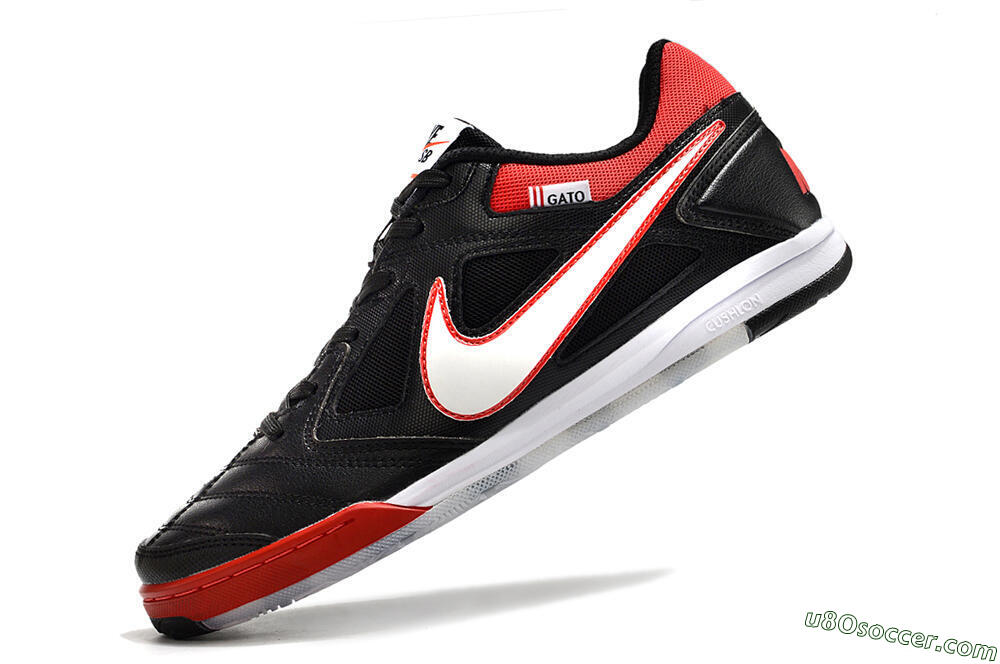 Supre x Nike SB Gato IC Indoor & Futsal Soccer Shoes - Black/White/Red 5