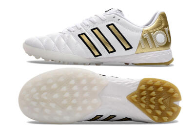 Adidas AdiPure Limited Edition 11PRO TK TF Artificial Turf Soccer Shoes - White/Yellow/Gold