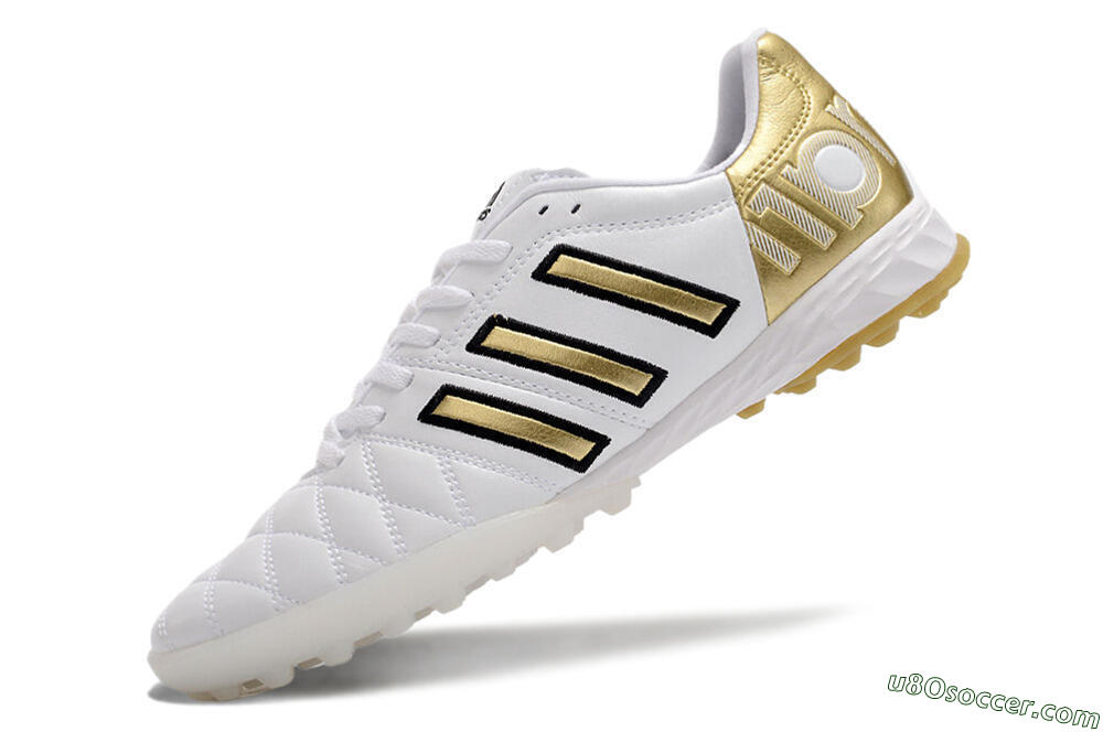 Adidas AdiPure Limited Edition 11PRO TK TF Artificial Turf Soccer Shoes - White/Yellow/Gold 5