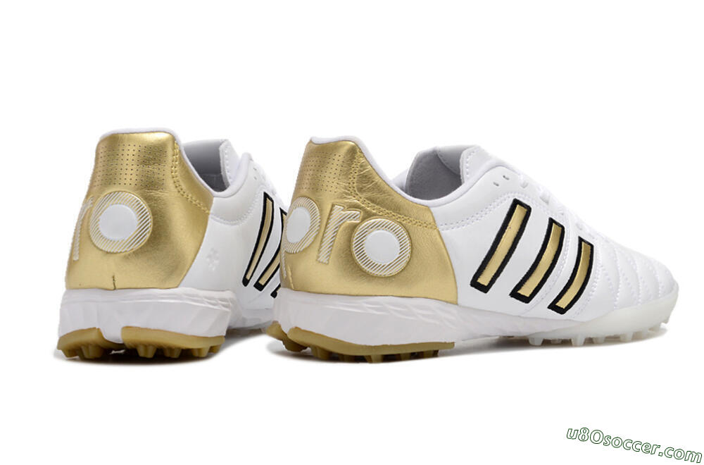 Adidas AdiPure Limited Edition 11PRO TK TF Artificial Turf Soccer Shoes - White/Yellow/Gold 6