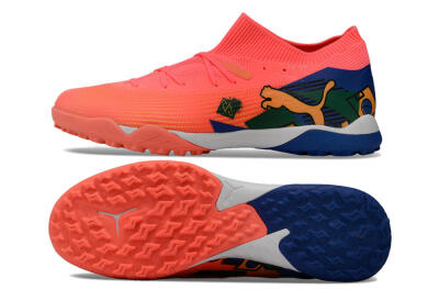 Puma Future Ultimate TF Artificial Turf Soccer Shoes - Red/Yellow/Blue/Green
