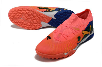 Puma Future Ultimate TF Artificial Turf Soccer Shoes - Red/Yellow/Blue/Green