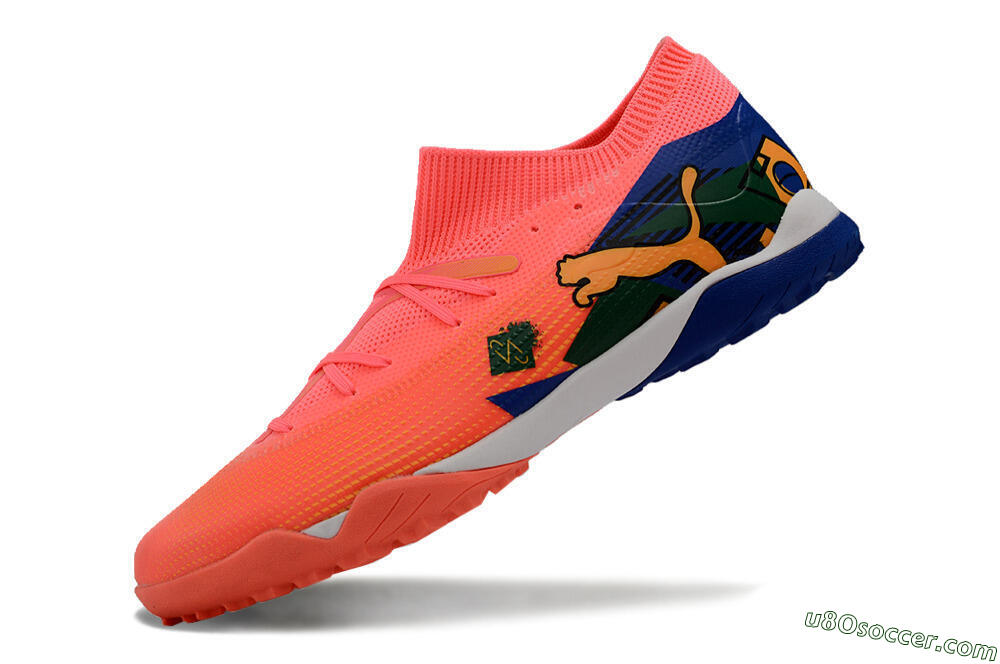 Puma Future Ultimate TF Artificial Turf Soccer Shoes - Red/Yellow/Blue/Green 5