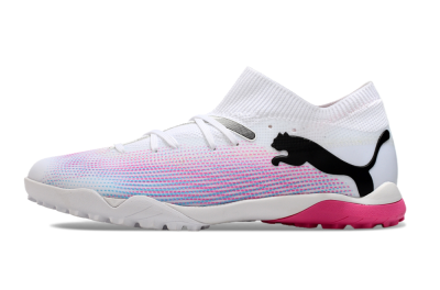 Puma Future Ultimate TF Artificial Turf Soccer Shoes - White/Pink/Blue/Black