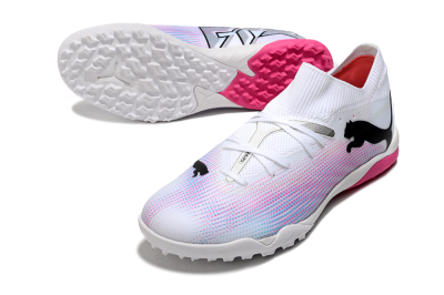 Puma Future Ultimate TF Artificial Turf Soccer Shoes - White/Pink/Blue/Black