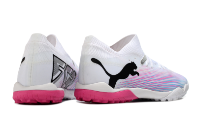 Puma Future Ultimate TF Artificial Turf Soccer Shoes - White/Pink/Blue/Black