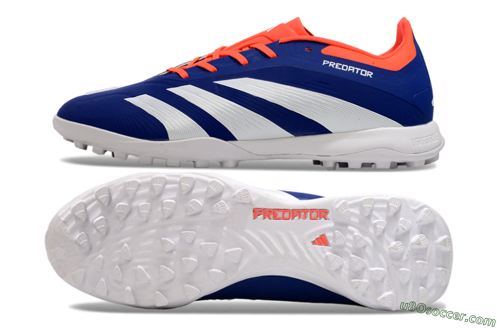Adidas Predator 24 Elite TF Artificial Turf Soccer Shoes - Blue/White/Red 0