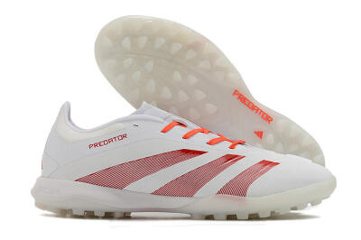 Adidas Predator 24 Elite TF Artificial Turf Soccer Shoes - White/Red