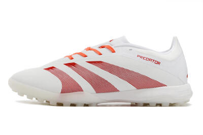Adidas Predator 24 Elite TF Artificial Turf Soccer Shoes - White/Red