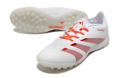 Adidas Predator 24 Elite TF Artificial Turf Soccer Shoes - White/Red