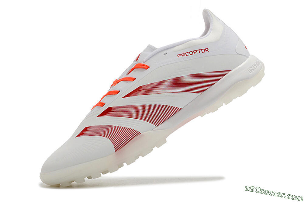 Adidas Predator 24 Elite TF Artificial Turf Soccer Shoes - White/Red 5
