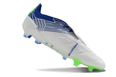 Adidas Predator Elite Foldover Tongue FG Firm Ground Soccer Cleats - White/Blue/Green