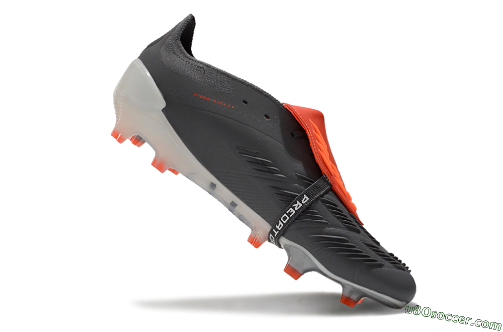 Adidas Predator Elite Foldover Tongue FG Firm Ground Soccer Cleats - Grey/Red/White 4