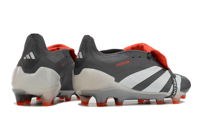Adidas Predator Elite Foldover Tongue FG Firm Ground Soccer Cleats - Grey/Red/White