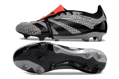 Adidas Predator Elite Foldover Tongue FG Firm Ground Soccer Cleats - Silver/Black/Red