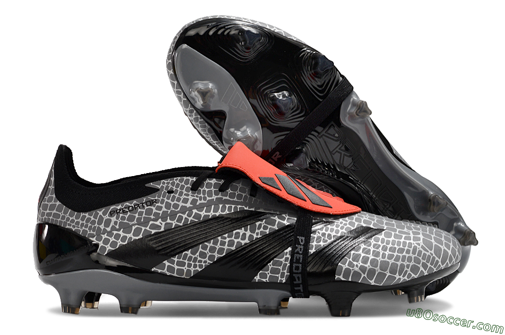 Adidas Predator Elite Foldover Tongue FG Firm Ground Soccer Cleats - Silver/Black/Red 1