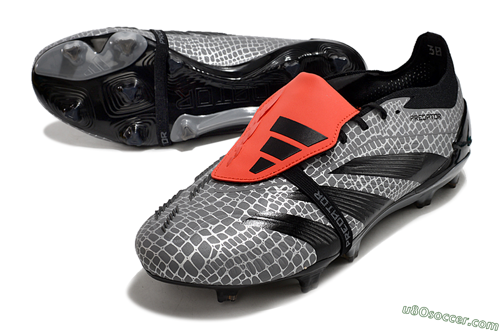 Adidas Predator Elite Foldover Tongue FG Firm Ground Soccer Cleats - Silver/Black/Red 3