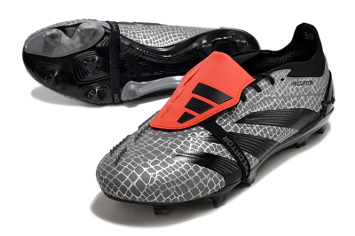 Adidas Predator Elite Foldover Tongue FG Firm Ground Soccer Cleats - Silver/Black/Red