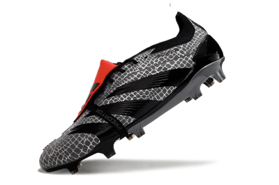 Adidas Predator Elite Foldover Tongue FG Firm Ground Soccer Cleats - Silver/Black/Red